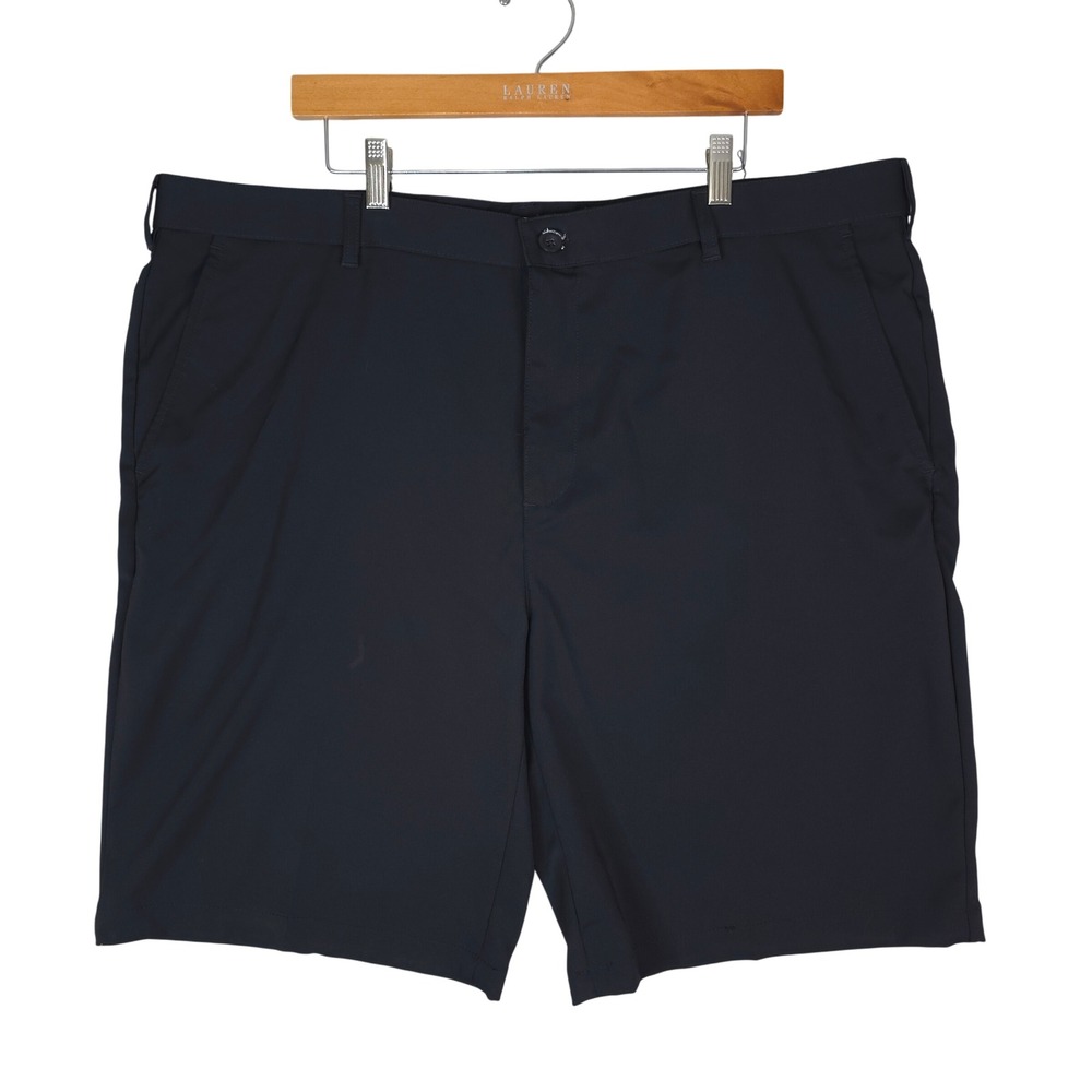 Izod Golf Shorts Mens 42x10 Black Straight Fit Performance Stretch Preppy Tech